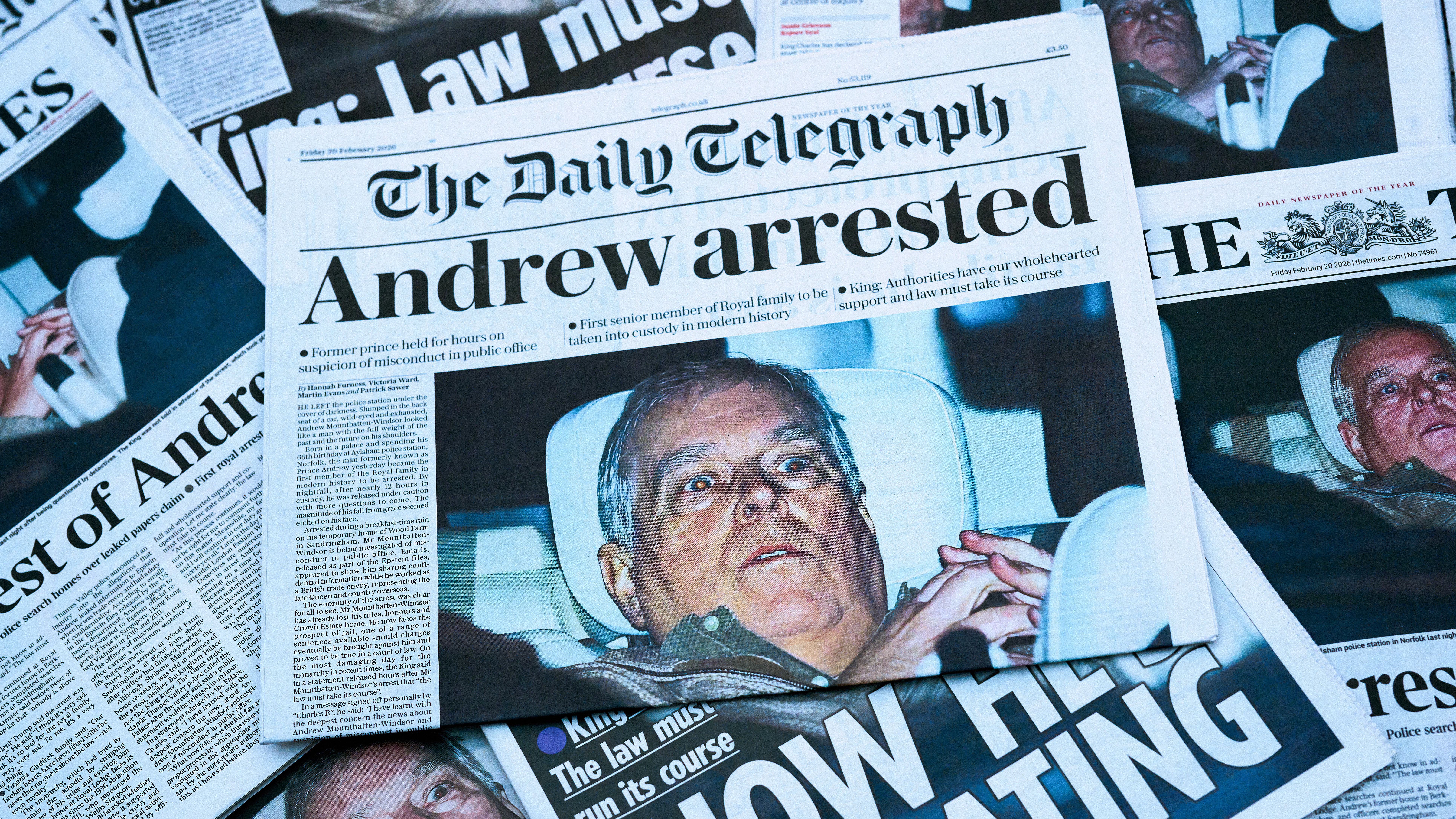 How the photo of former prince Andrew leaving custody was captured - The  Globe and Mail