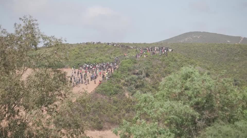 Video: Moroccan security disperses migrants heading for Spain's Ceuta